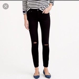 J.Crew Lookout High Rise Ripped Jean (black)